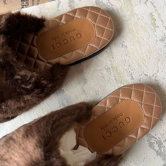 Gucci S/S 2018 Faux Fur Trim Mule Slide Slipper M6 / W8 main image 4